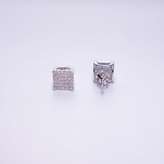 8mm Square Iced Out Studs | VVS