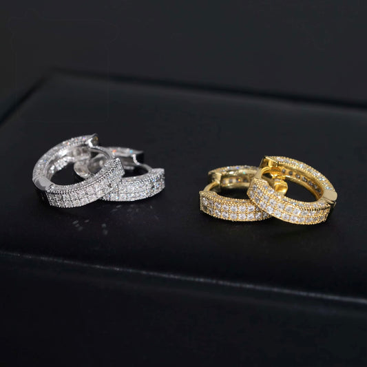 Iced Out Hoop Earrings | VVS