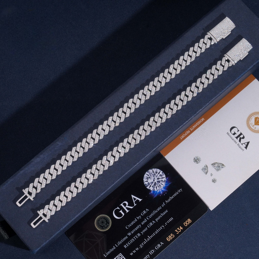 8mm Cuban Bracelet | 925 Silver | VVS Moissanite | Passes Diamond Tester