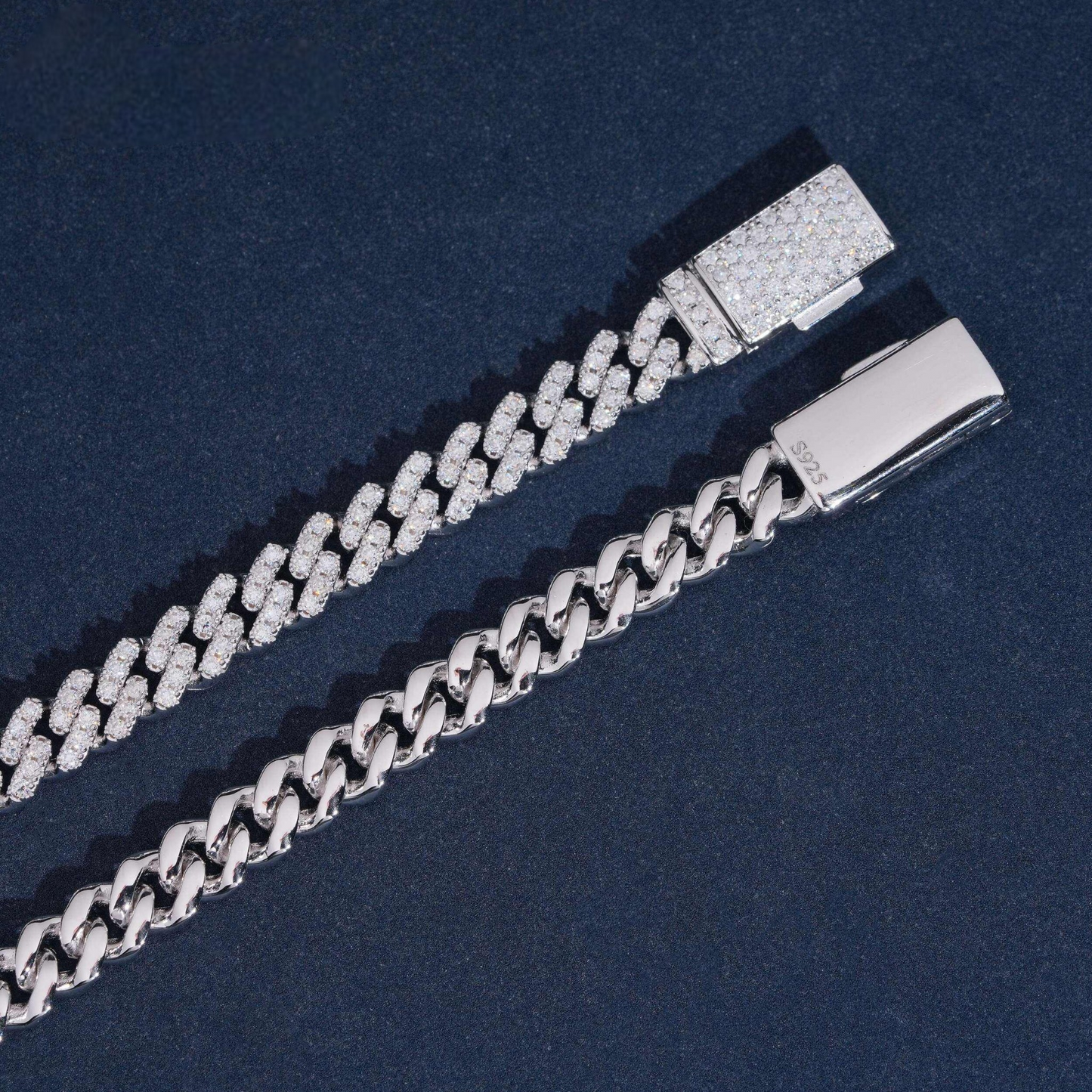 6mm Cuban Bracelet | 925 Silver | VVS Moissanite | Passes Diamond Tester