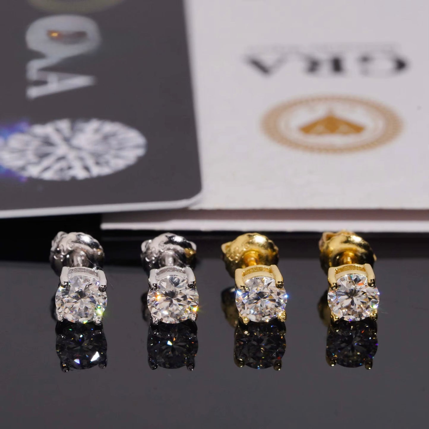 Stud Earrings | Multiple Sizes | VVS