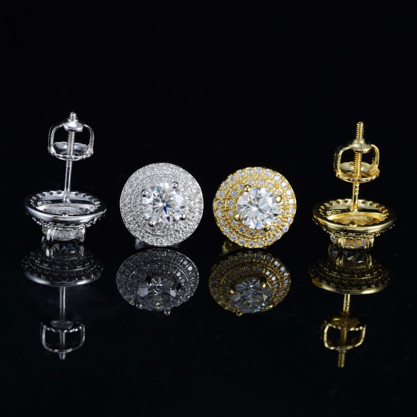 Halo Pronged Studs | VVS