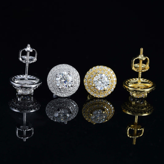 Halo Pronged Studs | VVS