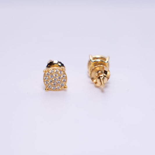 6.5mm Round Prong Studs | Gold | VVS