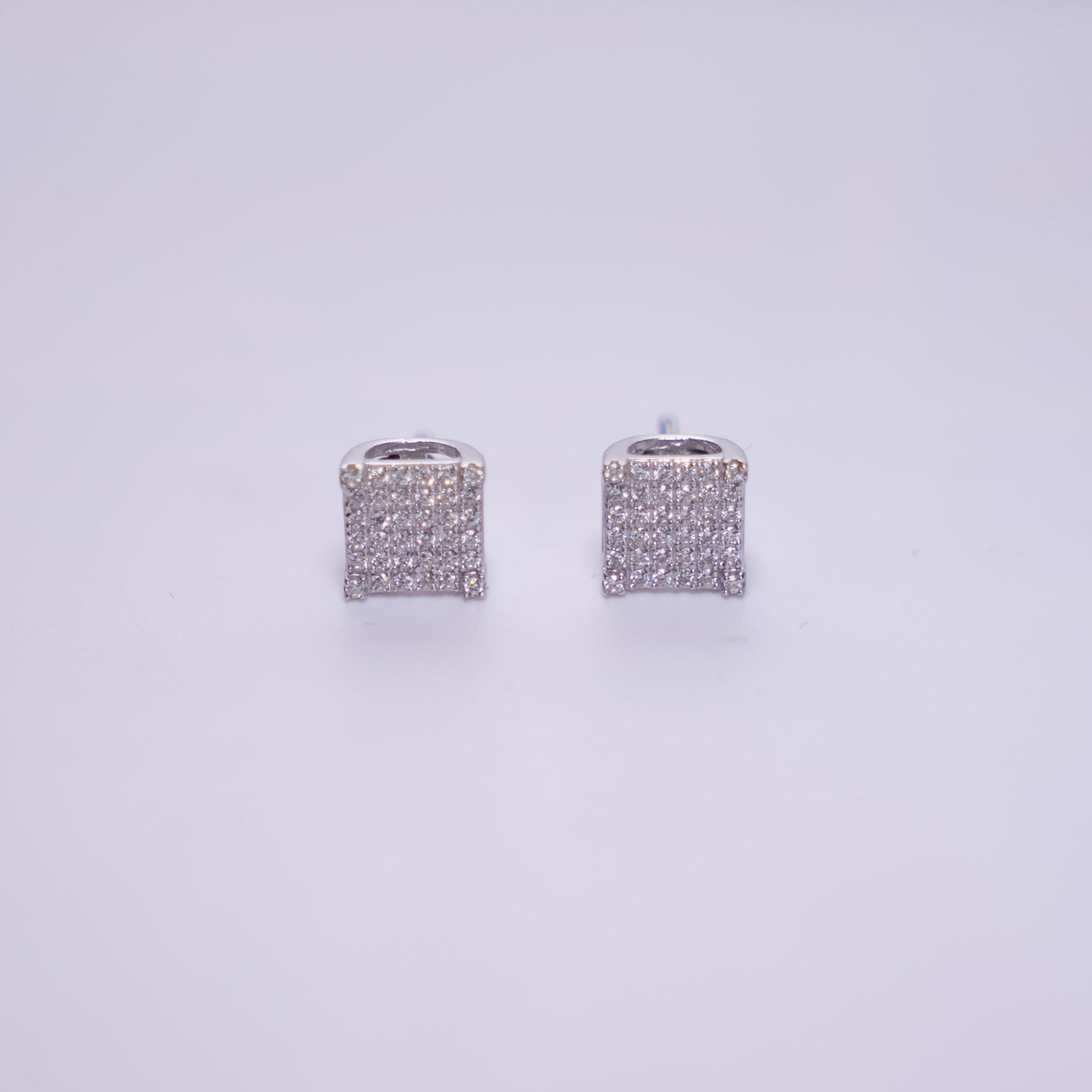8mm Square Iced Out Studs | VVS