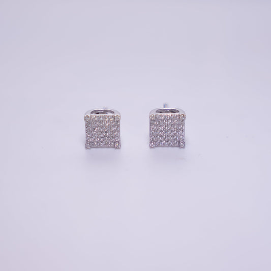 8mm Square Iced Out Studs | VVS