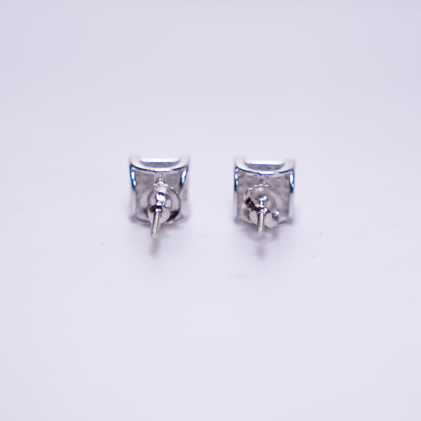 8mm Square Iced Out Studs | VVS