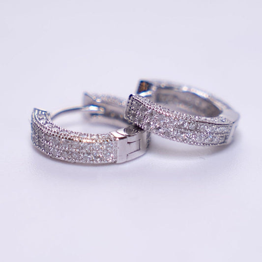 Iced Out Hoop Earrings | VVS