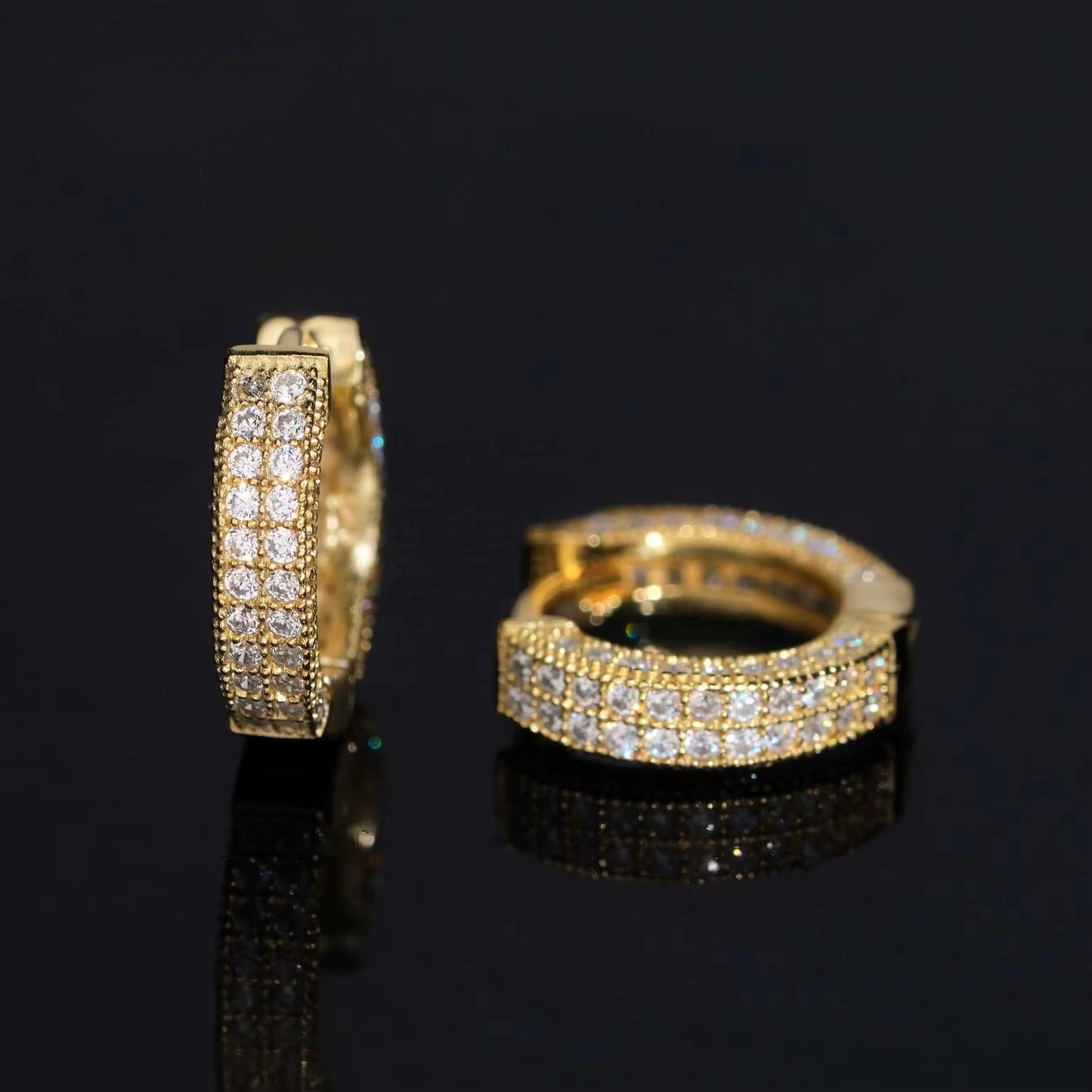 Iced Out Hoop Earrings | VVS