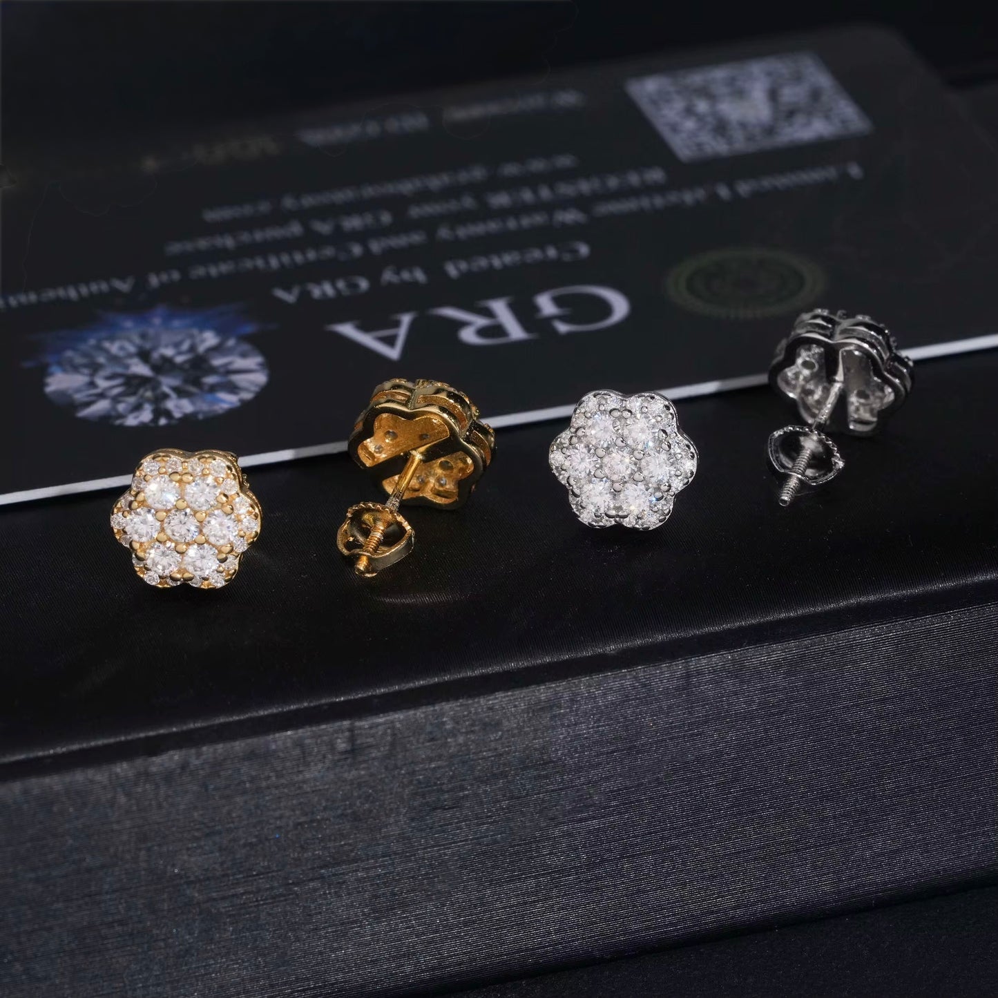 Clover Cluster Earring | Screwback | VVS