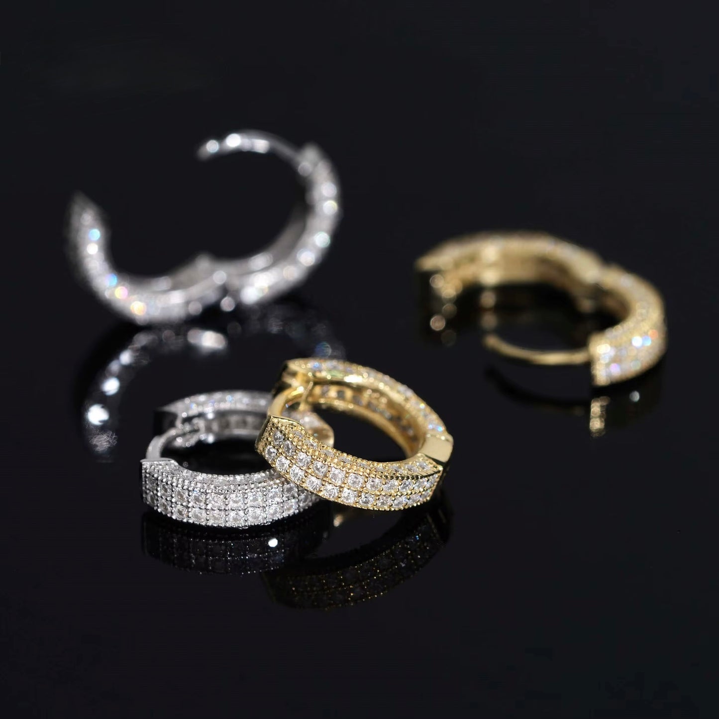 Iced Out Hoop Earrings | VVS