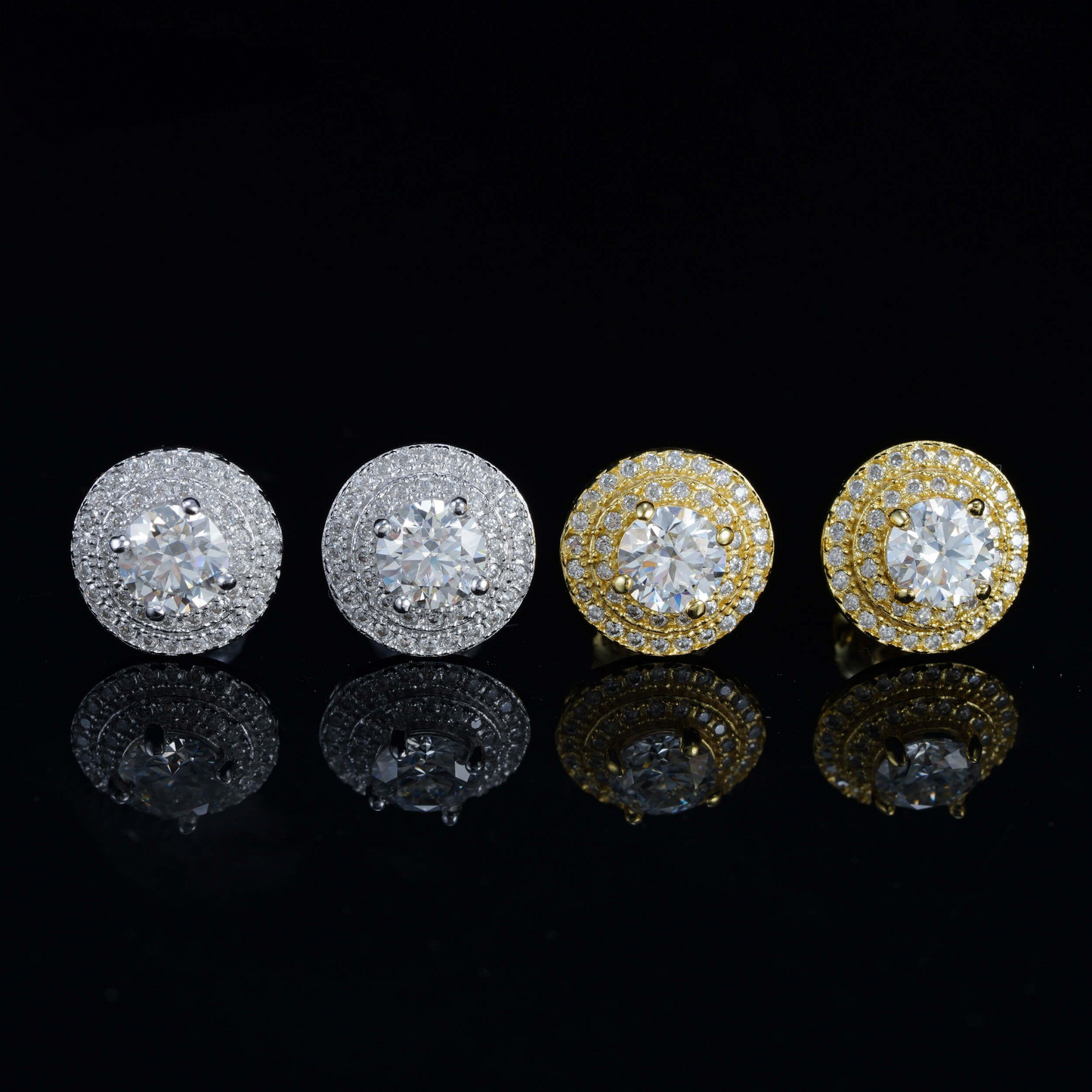 Halo Pronged Studs | VVS