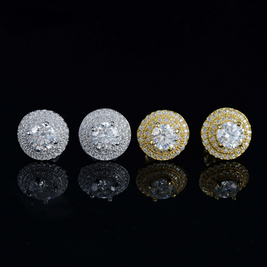 Halo Pronged Studs | VVS