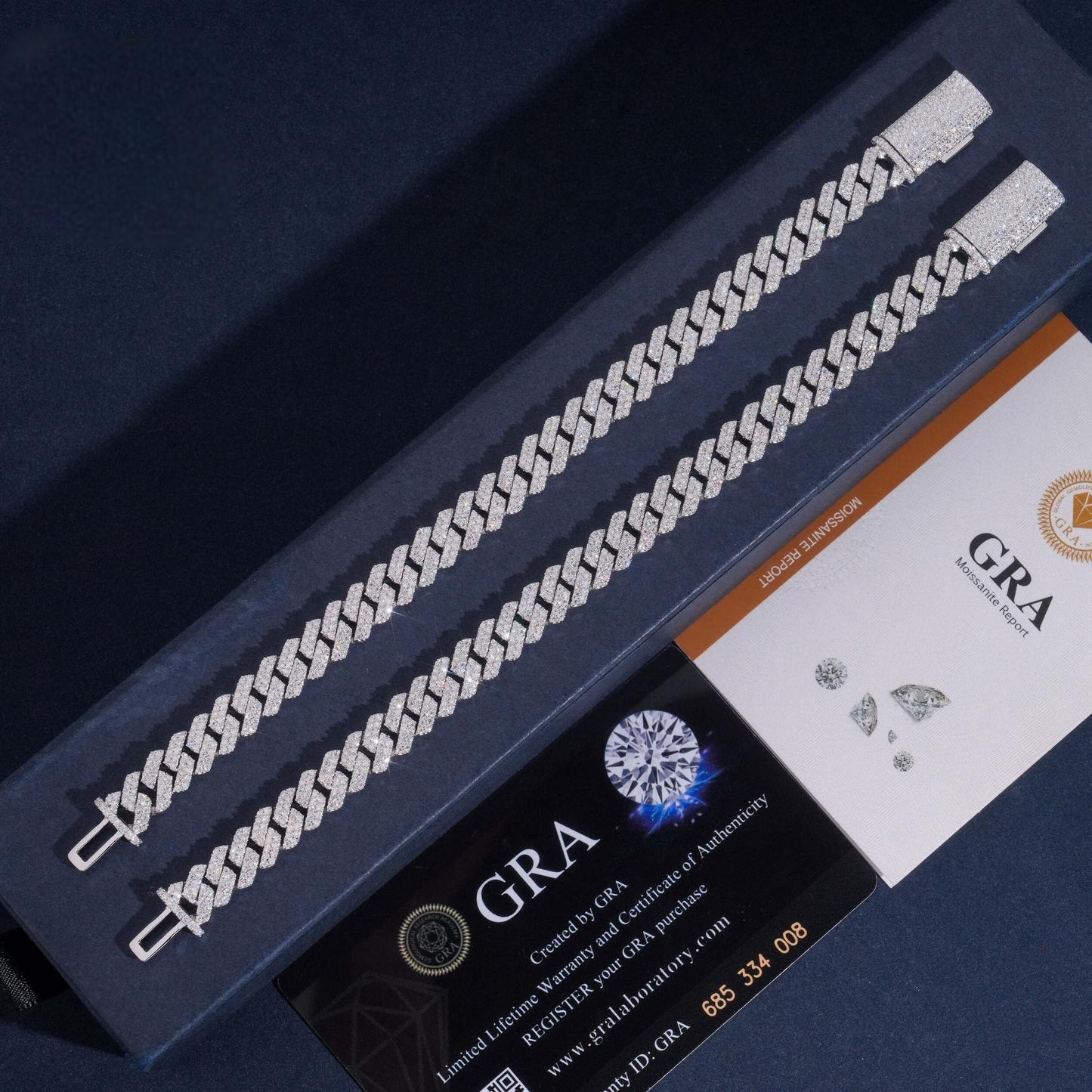 8mm Cuban Bracelet | 925 Silver | VVS Moissanite | Passes Diamond Tester