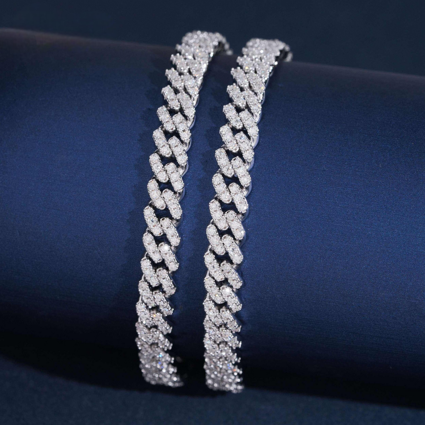 6mm Cuban Bracelet | 925 Silver | VVS Moissanite | Passes Diamond Tester