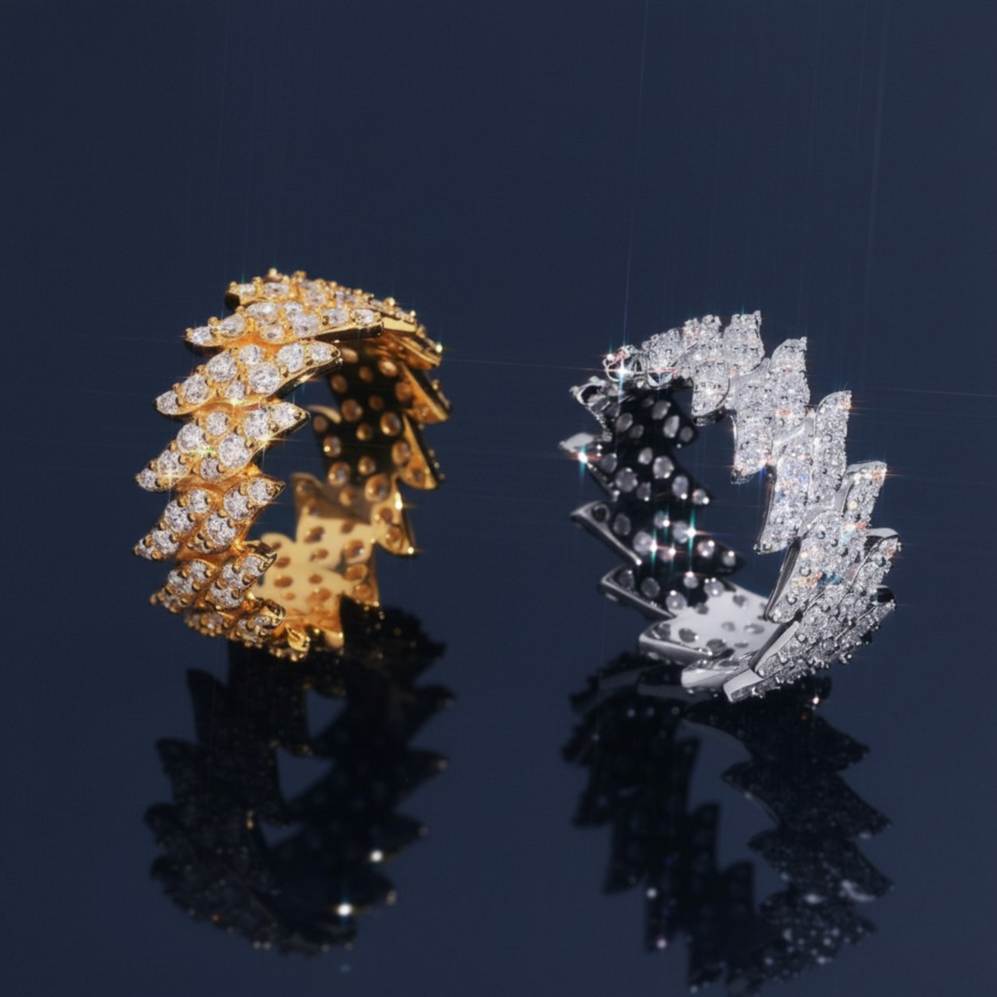 Thorns Ring | 925 Silver | VVS Moissanite | Passes Diamond Tester