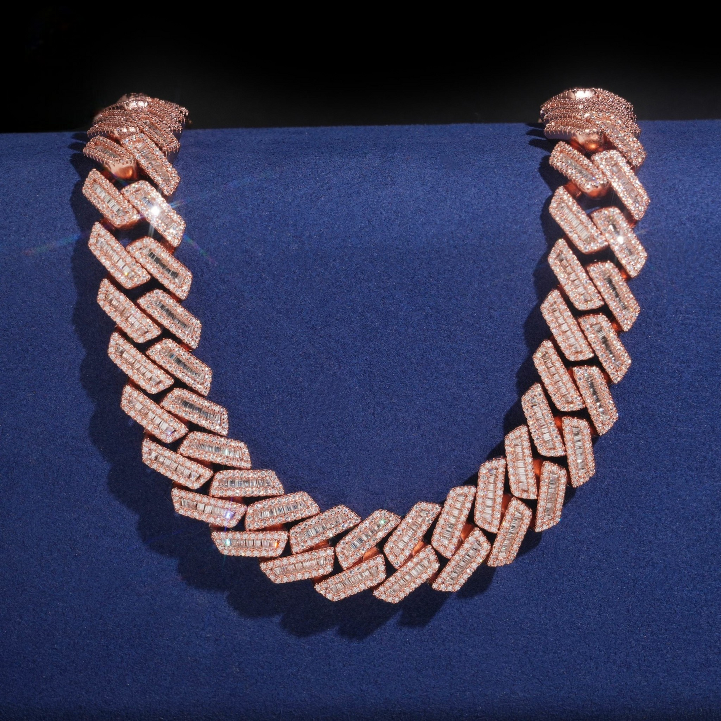 18mm Baguette Cuban Link | 925 Silver | VVS Moissanite | Passes Diamond Tester