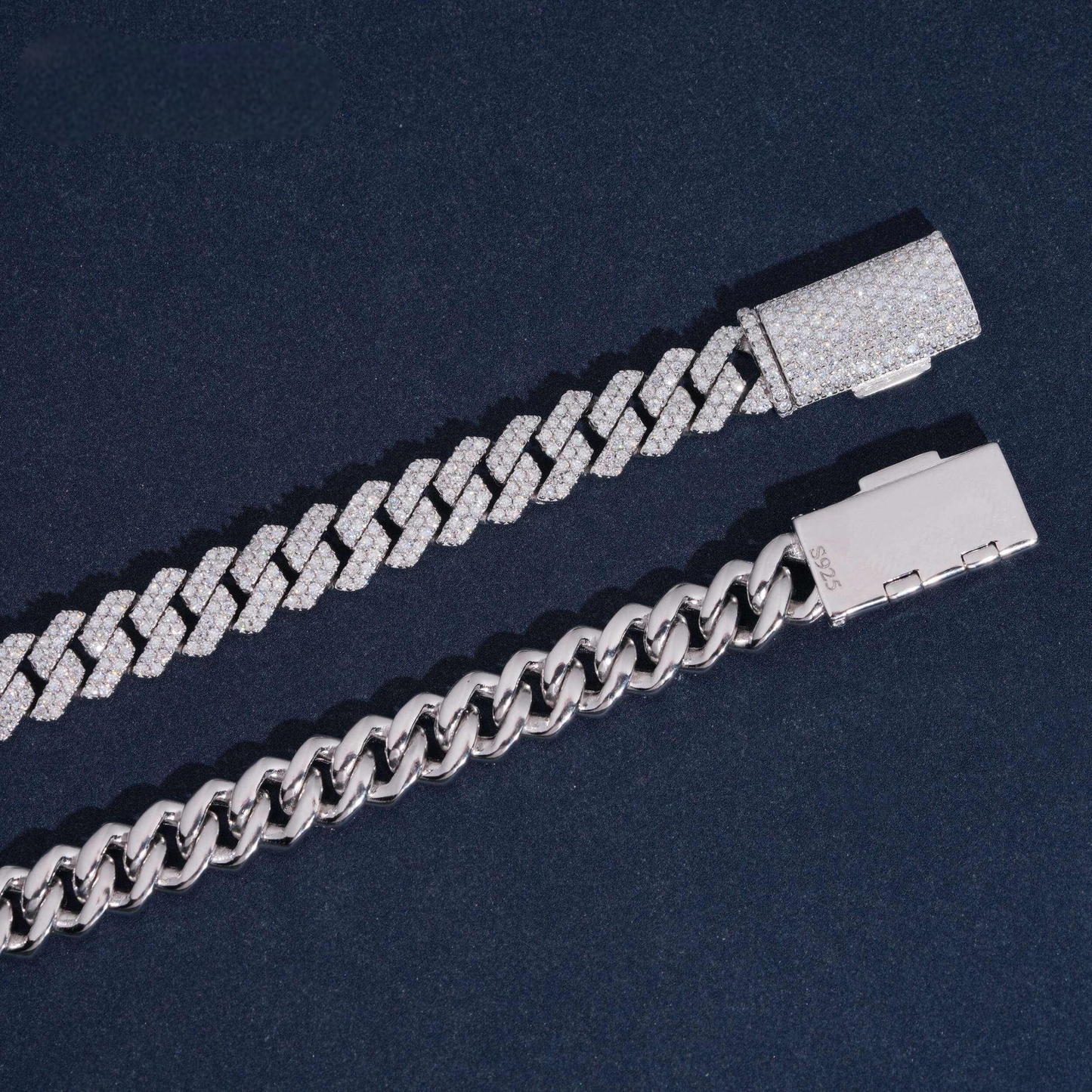 8mm Cuban Bracelet | 925 Silver | VVS Moissanite | Passes Diamond Tester