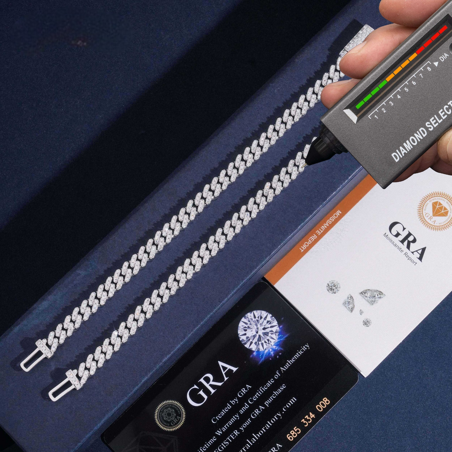 6mm Cuban Bracelet | 925 Silver | VVS Moissanite | Passes Diamond Tester