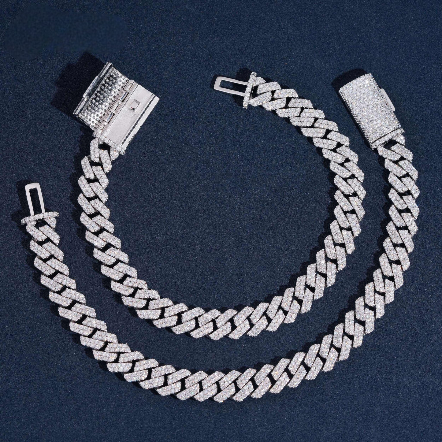 8mm Cuban Bracelet | 925 Silver | VVS Moissanite | Passes Diamond Tester