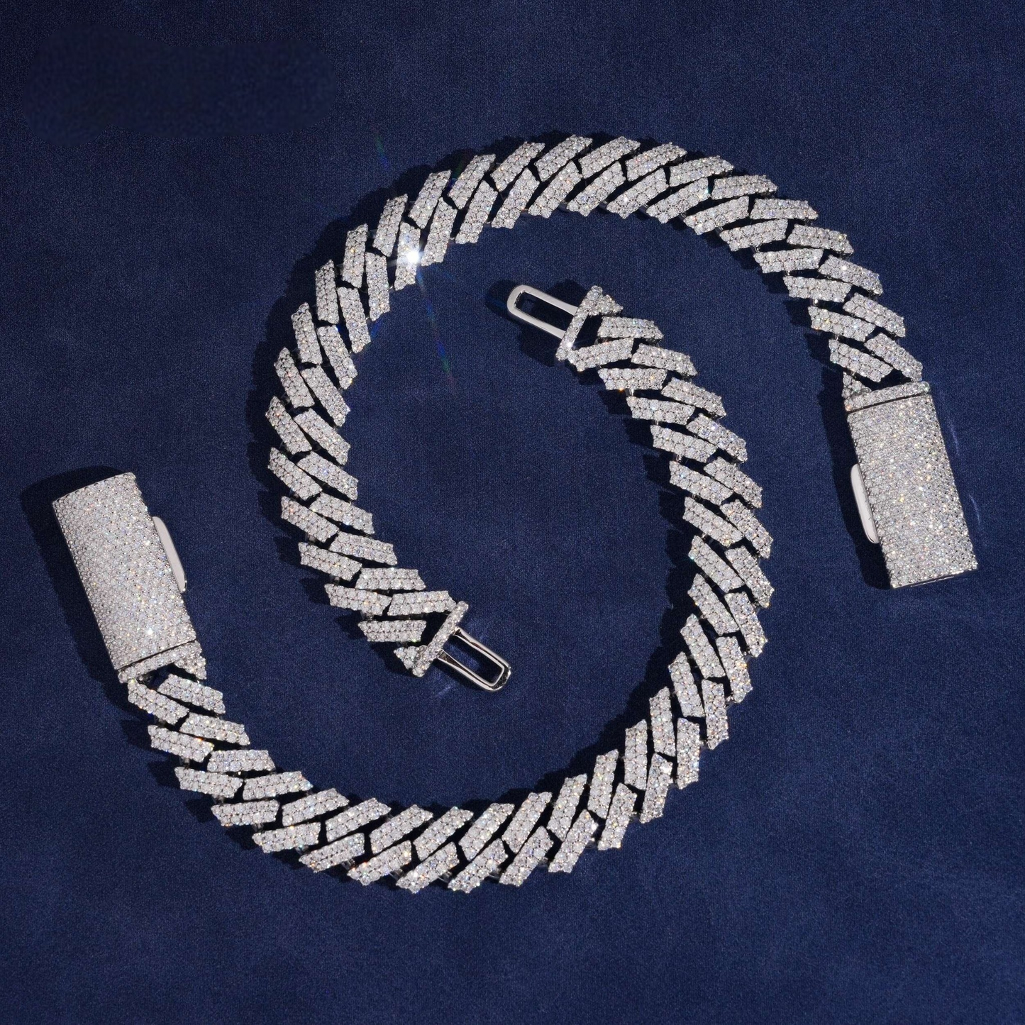 12mm Miami Cuban Bracelet | 925 Silver | VVS Moissanite | Passes Diamond Tester