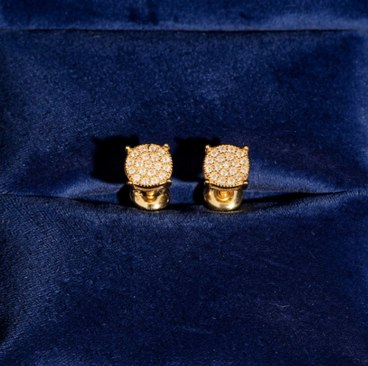 6.5mm Round Prong Studs | Gold | VVS